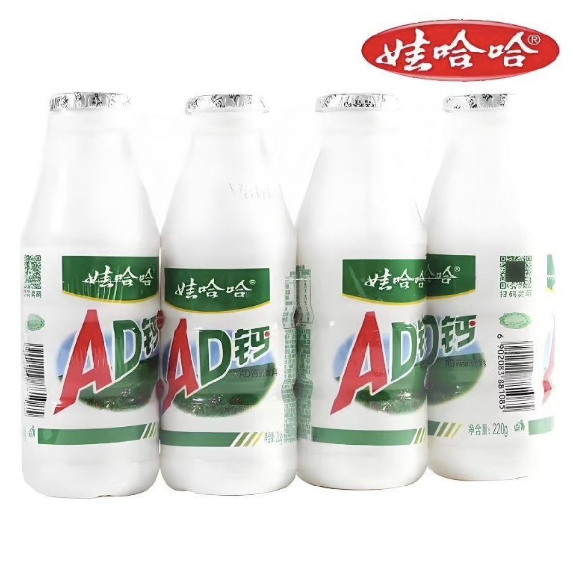 娃哈哈 AD钙奶饮料 220g*4瓶/排